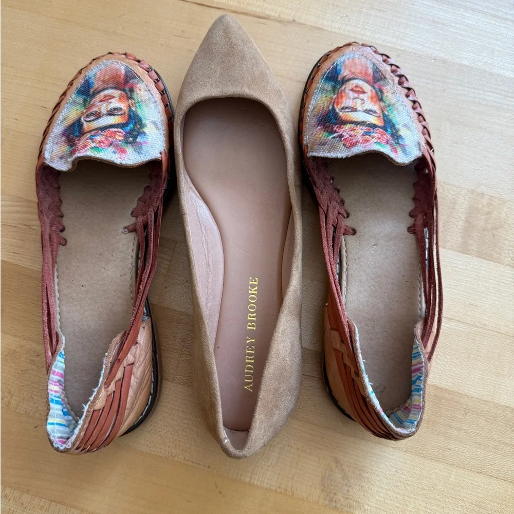 Frida Kahlo 🇲🇽 🎨 Huaraches Leather Espadrilles Shoes Made in Mexico